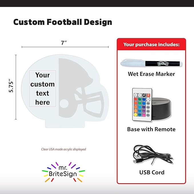 mr.BriteSign Football #2 - Helmet