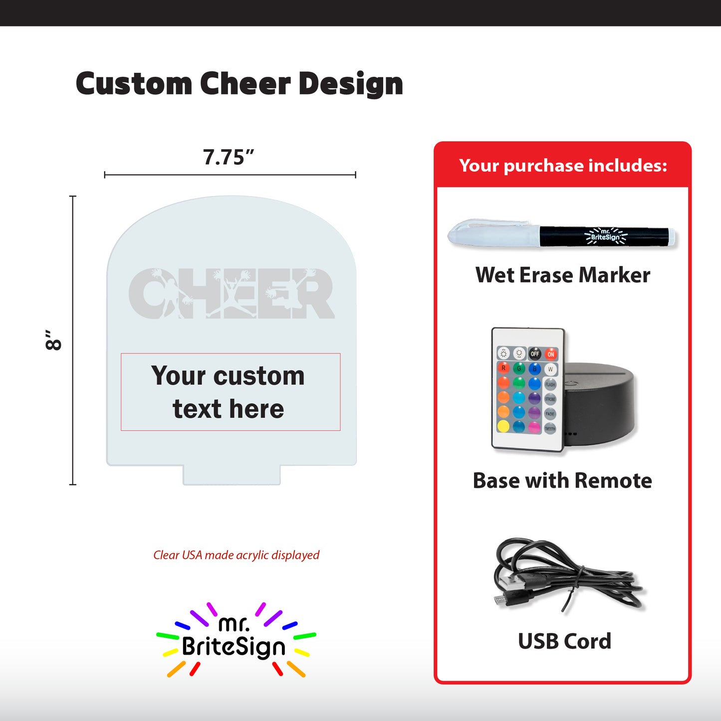 mr.BriteSign "Cheer" Printed