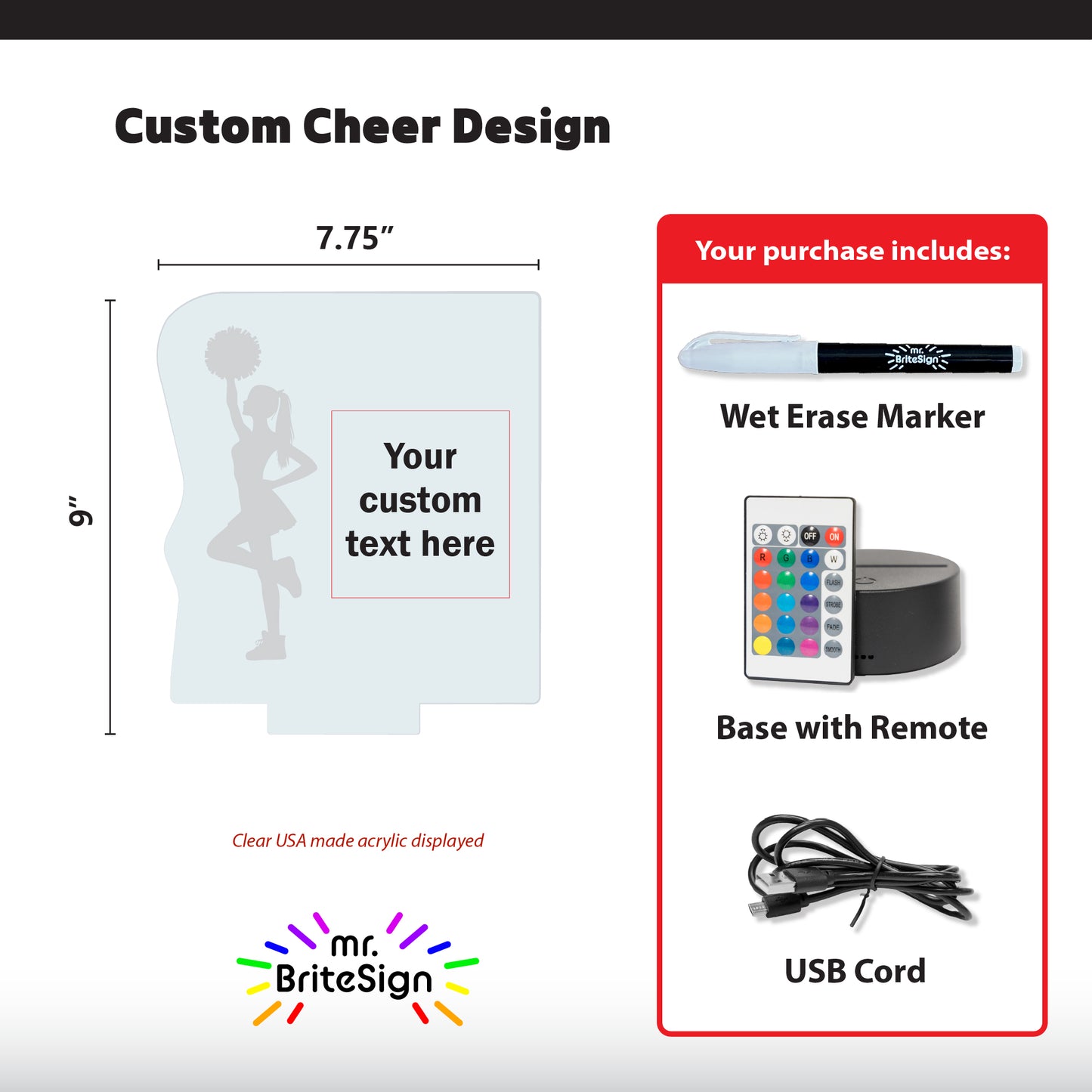 mr.BriteSign Cheer Pom Pom Spirit SPF PAL