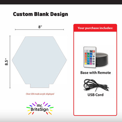 mr.BriteSign - LED Light Up Hexagon shape