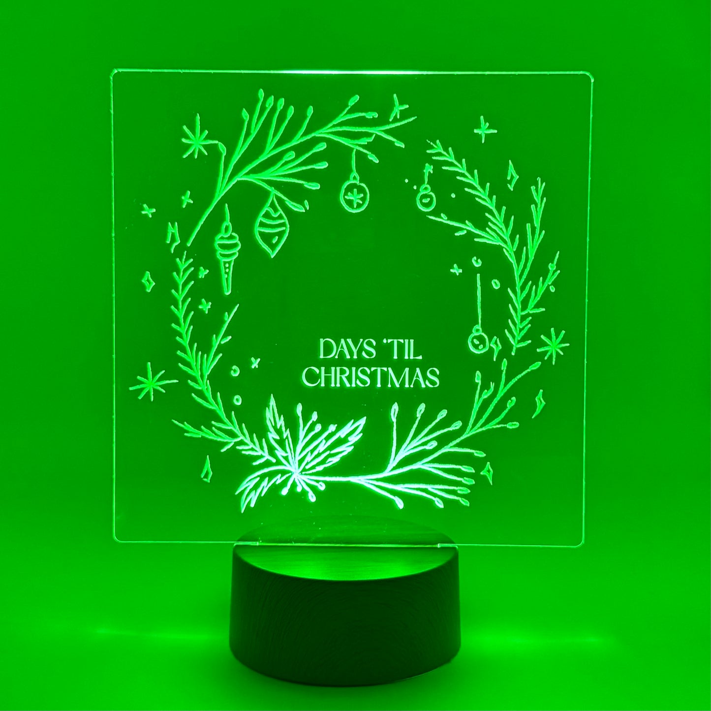 mr.BriteSign -Enchanted Wreath Days Till Christmas Sign