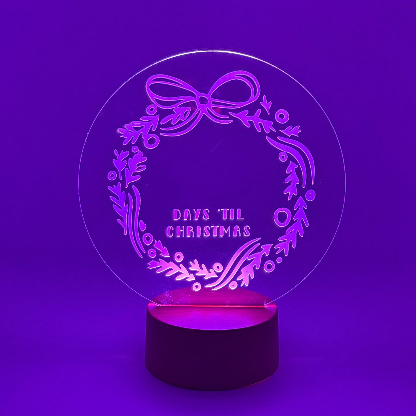 mr.BriteSign - Classic Wreath Days Till Christmas Sign